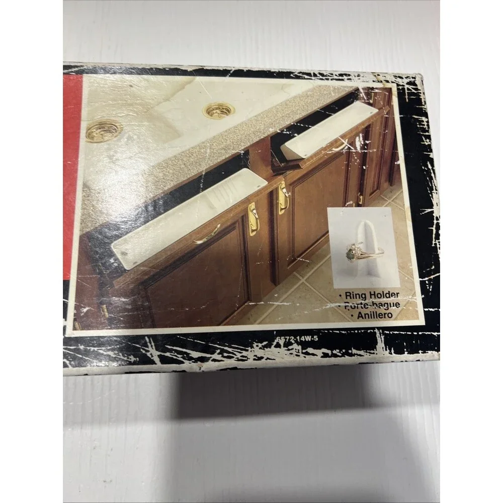 REV-A-SHELF Sink Front 2 Tip Out Trays White Polymer Kit 14 1/4